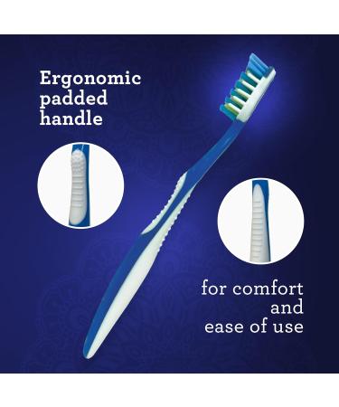GuruNanda Multi-Action Toothbrush with Tongue Cleaner - Soft Bristles for Sensitive Teeth - Pack of 8 in Assorted Colors | International Shipping Available - Buy Online on GoSupps.com