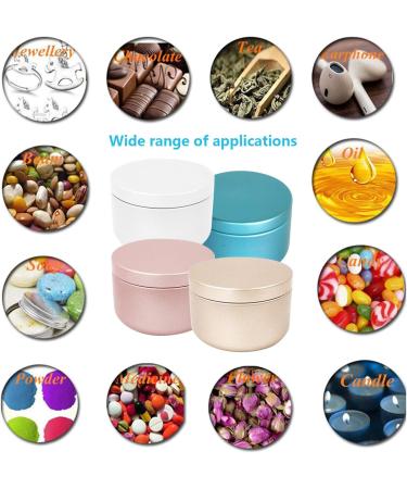 12 pcs Aluminum Jar Candle Cans - 50ml Travel Cream Tins with Lid & Stickers for Lip Balm & Cosmetics - Buy Online on GoSupps.com