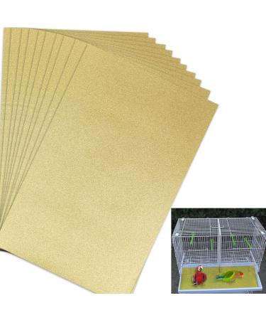 DVECUE Gravel Paper for Bird Cage 11x17 Inch Bird Cage Paper Liner Thickness Sheets Absorbent 10 Pieces Rectangular