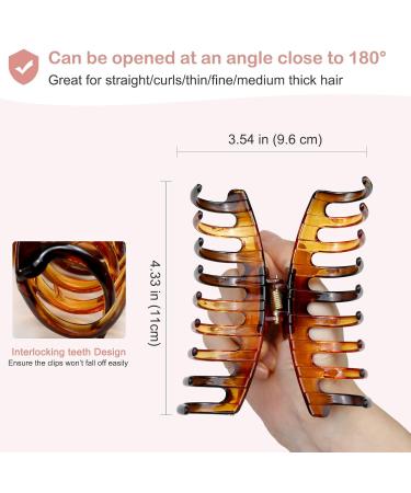 Kavya 8-Piece Large Hair Clips for Thick Hair - Slip-Resistant Hair Styling Accessories for Women & Girls (10.5cm) - Available in Green Blue Brown Pink White Black - Buy Online on GoSupps.com