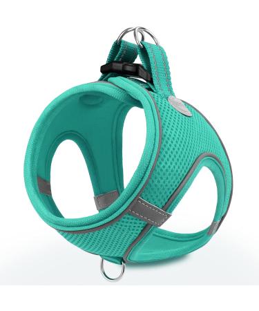 Joyal dog harness reflective soft padded dog dishes Air-Mesh breathable chest harness for cat puppies dogs XXXS turquoise XXXS breast: 27-31cm turquoise - Buy Online on GoSupps.com
