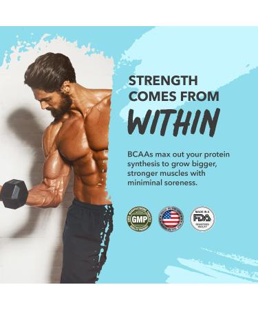 2:1:1 BCAA - Branched-Chain Amino Acids for Muscle Growth & Recovery | 180 Capsules | Pre & Post Workout Support - Buy Online on GoSupps.com