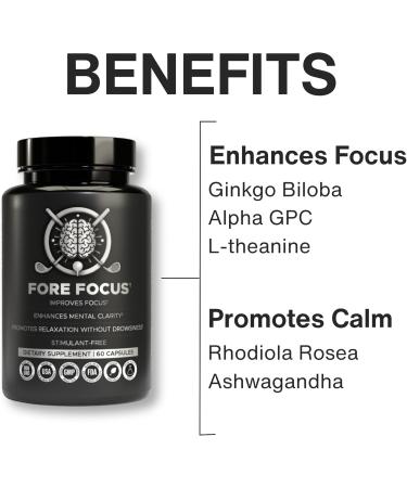 Brain Supplement for Memory and Focus - Mental Focus Supplement - Ashwagandha L Theanine Rhodiola Rosea & Ginkgo Biloba - Alpha Brain Supplements for Memory or Focus Non-GMO Vegan - 60 Capsules - Buy Online on GoSupps.com