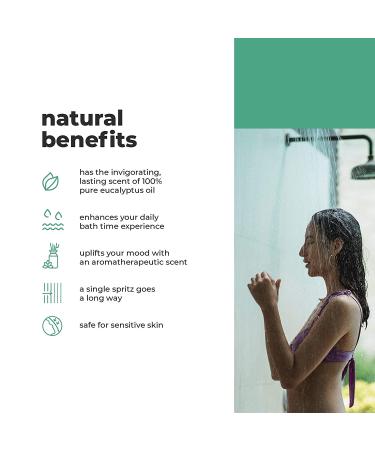 TreeActiv Extra Strength Eucalyptus Shower Spray - Spa Freshener for Bathroom, Aromatherapy Mist with Essential Oil - 1000 Sprays - Buy Online on GoSupps.com