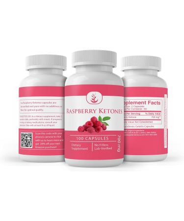 Pure Raspberry Ketones (100 Capsules) - Original Ingredients, Lab Verified, No Additives - Buy Online on GoSupps.com