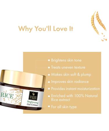 Good Vibes Rice Brightening Gel Creme - Hydrating Lightweight Face Moisturizer (50g/1.76oz) - Buy Online on GoSupps.com