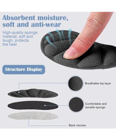 Premium 6-Piece Heel Cushion Inserts | Heel Protection Pads for Men - Black Shoe Fillers - Buy Online on GoSupps.com