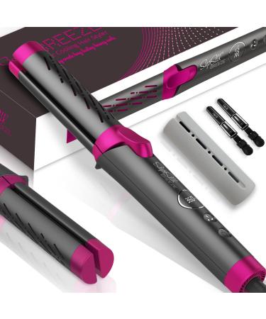 Breeze Airflow Hair Styler 2-in-1 Hair Straightener and Curler Create No Damage Long Last Bouncy Curls Waves & Smooth Straight Ceramic Tourmaline Flat Iron Curling Iron with 5 Heat Settings