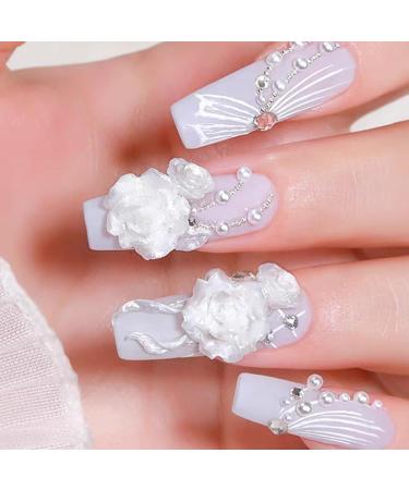  brooksnaji 3D Nail Gel - Safe Nail Carving Gel Non Sticky Nail Polish | Easy Dry 3D Non Sticky 3D Sculpture Solid White Molding Multifunctional 5g for Salon - Buy Online on GoSupps.com