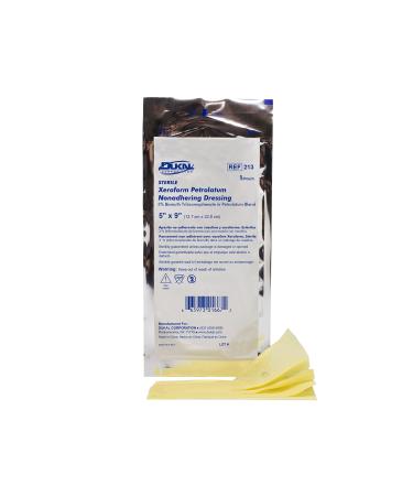 Dukal Xeroform Petrolatum Gauze, Sterile, 5" W x 9" L (Box of 50)