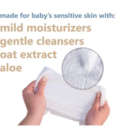 Aveeno Baby Fragrance-Free Hand & Face Wipes - Gentle Cleansing & Moisturizing for Sensitive Skin - Hypoallergenic, 25 ct - Buy Online on GoSupps.com