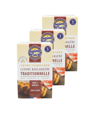 Set of 3 traditional baking yeast - 5 sachets - 40 g box