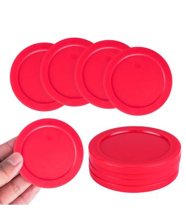 Super Z Outlet Home Air Hockey Red Replacement 2.5" Pucks for Game Tables, Equipment, Accessories (4 Pack)