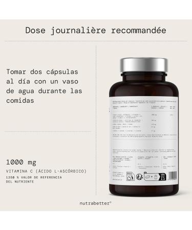 Vitamine C Liposomale 1000mg | 180 G lules V g tales | Forme Liposomale Haute Absorption | Contribue au Fonctionnement Normal du Syst me Immunitaire (EFSA) | 3 Mois | nutrabetter  - Buy Online on GoSupps.com