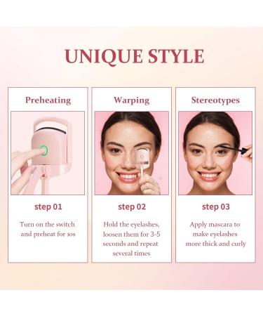 USB Rechargeable Heated Eyelash Curlers - Electric Eyelash Applicator Tool for Stunning Lashes - Buy Online on GoSupps.com
