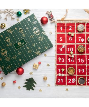 VAHDAM Tea Advent Calendar 2022 - 24 Tea Variety Pack | Premium Gift Box with 100% Natural Ingredients | Christmas Tea Gifts for Women & Men | Tea Private Reserve (24 Teas) - Buy Online on GoSupps.com