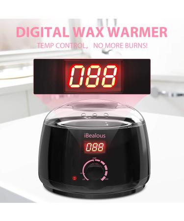 iBealous Waxing Kit with Wax Warmer - Hair Removal Pearl Wax Kit for Women - Includes 4 Bags Hard Wax Beads - Ideal for Legs, Bikini, Brazilian - Digital Display for Easy Use - Buy Online on GoSupps.com