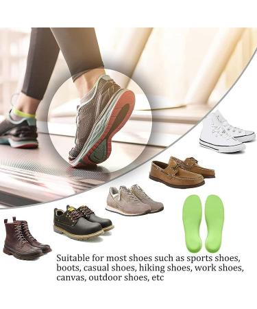 Plantar Fasciitis Arch Support Gel Memory Foam Insoles | Men & Women | Flat Feet & High Arch | Work Boot Inserts for All-Day Standing (Size L Men 10-12 / Women 11-13) - Buy Online on GoSupps.com