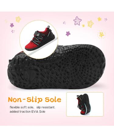 JOINFREE Baby Sneakers Toddler Shoes | Soft Anti-Slip Sole | Newborn First Walkers | Breathable Athletic Running Shoes 6-12 Months | Red Black - Buy Online on GoSupps.com