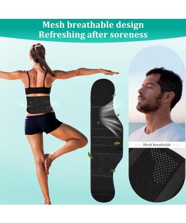 Back Brace for Men & Women - 3D Lumbar Pad for Lower Back Pain Relief Sciatica Herniated Disc Scoliosis - Breathable & Lightweight Support Belt - Black Large - Buy Online on GoSupps.com