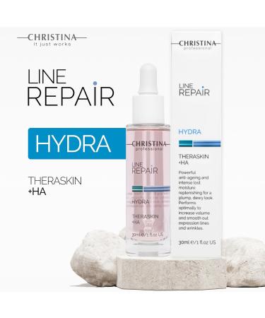 Christina Line Repair Hydra Theraskin +HA Face Serum - 30ml Anti-Aging Wrinkle Smoother with Hyaluronic Acid for All Skin Types - Buy Online on GoSupps.com
