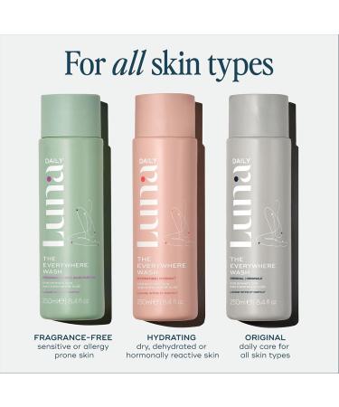 Everywhere Wash 250ml - Fragrance Free Gentle Body Wash | Travel Size Unscented Natural Hydrating pH Balanced | 8.4 Fl Oz (Pack of 1 - Buy Online on GoSupps.com