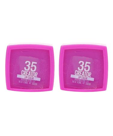 Maybelline SuperStay Matte Ink Liquid Lipstick Creator 35 - Pack of 2 | Long-Lasting, Bold Color | 0.17 Fl Oz x 2 - Buy Online on GoSupps.com