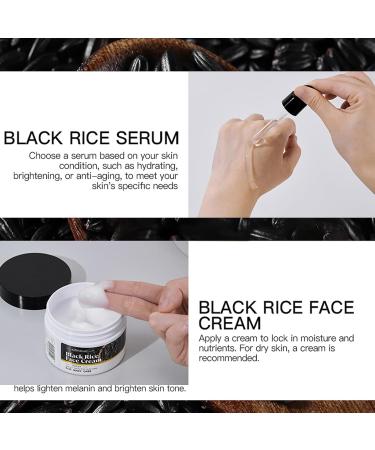 Facial serum facial cream for rice antiaging facial cream for all skin types improves rough skin makes elasticity Black Rice Serum Cream Set - Buy Online on GoSupps.com