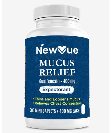 Mucus Relief Guaifenesin 400mg Powerful Expectorant Loosens & Thins Mucus Cough Relief Compare to Mucinex Active Ingredients (Small 300 Count)