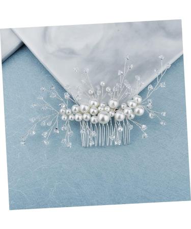 DOITOOL Hair Pin Crystal Hair Comb Leaf Hair Comb Crystal Side Comb Pearl Hair Accessories Bridal Headpiece Bridal Headdress Wedding Side Comb Bridal Hair Accessory Bride Manual Issue Card - Buy Online on GoSupps.com