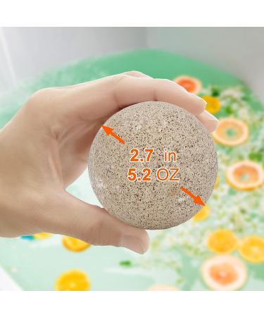 Men's Gift Set: 6 Coffee and Orange Bath Bombs for Calming and Refreshing - Totally Natural - Set of 8 - Buy Online on GoSupps.com