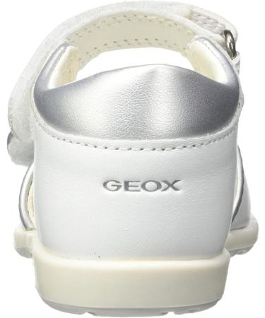 Geox Baby Girls B Verred D Sandals - Size 5 UK, White - Buy Online on GoSupps.com