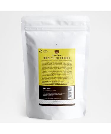 Brazilian Ground Coffee 227g - Brazil Yellow Bourbon Speciality Coffee - Medium Roast - Brown Bear - For For Cafetiere French Press V60 Filter - Strength 3 - Buy Online on GoSupps.com