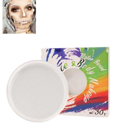 LYSdefeu Face Paint White 30g Water Based Body Paint Professional Makeup Washable Halloween Carnival Cosplay Christmas Party