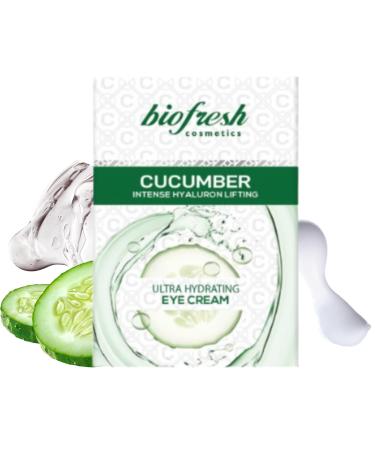 BioFresh cosmetics cucumber hyaluron lift intensive moisture cream - eye cream against wrinkles and dark circles with hyaluronic acid cucumber and panthenol eye care 25ml