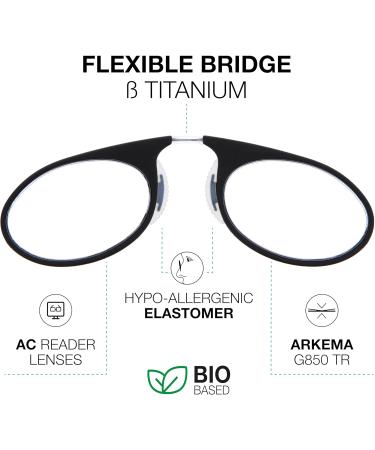 Didinsky Unisex Reading Glasses - Compact Light Edgeless | Ideal for Travel Comfortable with Adhesive Strips | Orsay Graphitebio 3.0x - Buy Online on GoSupps.com
