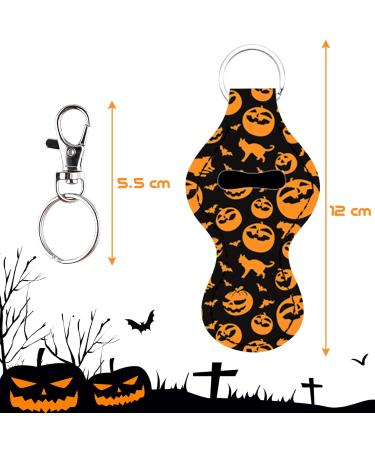 Duufin 24 Pack Halloween Chapstick Holder Keychain - Lipstick Key Ring with Metal Clips for Easy Tracking & Protection - Buy Online on GoSupps.com