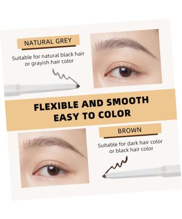 Healeved 6 Pcs Eyebrow Brush Eyebrow Pencil Brown Waterproof Abs (shell) Cosmetic Tool 1 count (Pack of 1) Assorted Colorx3pcs - Buy Online on GoSupps.com