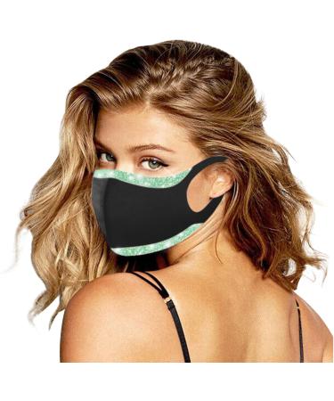 Jiqoe Breathable Unisex Face Cover - Reusable & Washable Glitter Cotton Mask for Adults - Buy Online on GoSupps.com