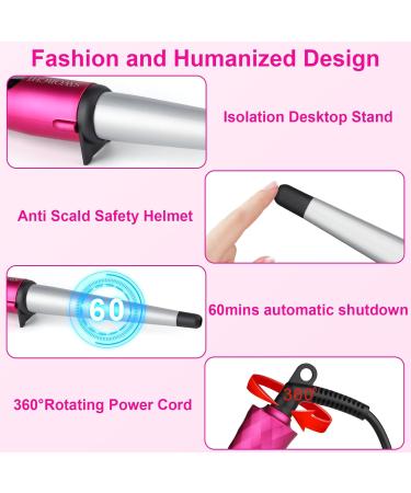 Lockenstab Large Ceramic Curling Iron for Beach Waves - LCD Display 100-230 C Ideal for All Hair Types - Buy Online on GoSupps.com