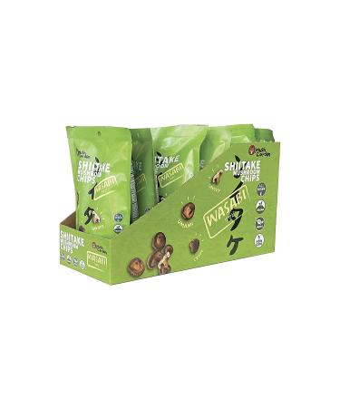 MushGarden Shiitake Mushroom Chips - Crispy & Crunchy Superfood Snack, Vegan & Non-GMO, All Natural with No Artificial Flavors or Preservatives - Low Calorie Wasabi Flavor (Pack of 8) - Buy Online on GoSupps.com