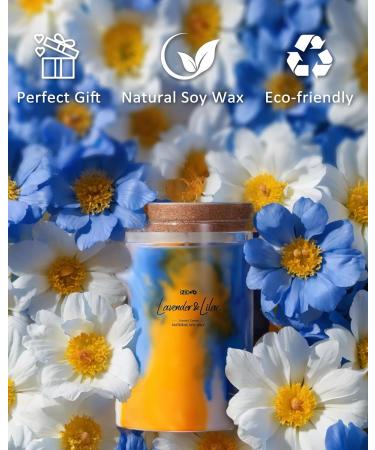 IZIDDO Colourful Scented Candles | Lavender & Musk Aromatherapy | 15oz Long Lasting Handmade Candle | Ideal Gifts for Home & Occasions - Buy Online on GoSupps.com