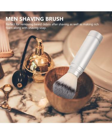 JECOMPRIS Mustache & Foaming Shaving Brush for Men - Portable Silver Razor & Beard Brush for Travel - Buy Online on GoSupps.com