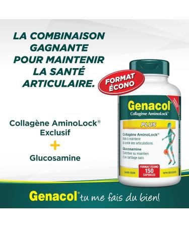 Genacol Glucosamine & Collagen Joint Supplement | Helps Relieve Joint Pain Protects and Maintains Healthy Cartilage |Contains AminoLock Patented Collagen Peptides | GENACOL PLUS 150 Capsules 150 count (Pack of 1) - Buy Online on GoSupps.com