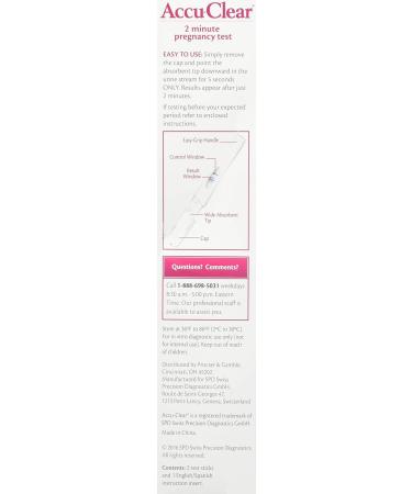 Accu-Clear Pregnancy Test-2 Count 1 - Buy Online on GoSupps.com