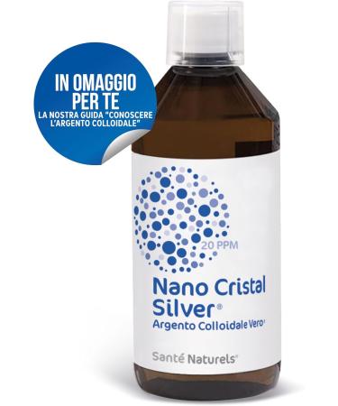 SANTE' NATURELS Nano Cristal Silver Colloidal Silver Vero 20 ppm 500ml The only one with scientific publication The best product in Europe from the colloidal scientific laboratory - Buy Online on GoSupps.com