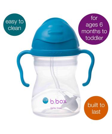 B.Box Drinking Cup for Every Angle | Flip-Top Heavy Straw Leak-Proof | BPA-Free Dishwasher Safe | 240 ml (8 oz) | Cobalt with Matt Lid | Ideal for Kids 6 Months+ - Buy Online on GoSupps.com