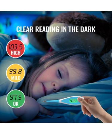 Buy Boncare Thermometer for Adults - Fast 10-Second Oral Fever Thermometer with Blue Display | International Shipping - Buy Online on GoSupps.com