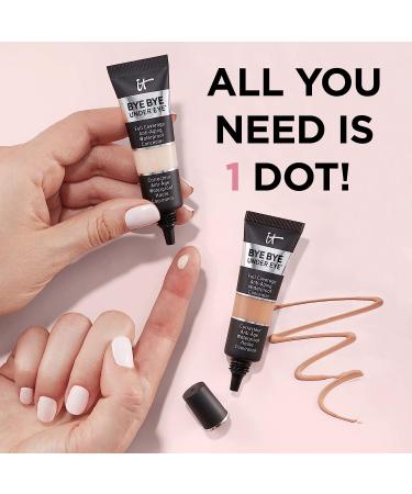 IT Cosmetics Bye Bye Under Eye Full Coverage Concealer - 14.5 Light Buff (N) 0.4 fl oz - Buy Online on GoSupps.com