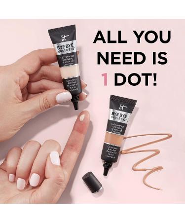 IT Cosmetics Bye Bye Under Eye Concealer 11.5 Light Beige - Full Coverage for Dark Circles, Fine Lines, Redness & Discoloration - Waterproof, Anti-Aging Formula - Natural Finish - 0.4 fl oz - Buy Online on GoSupps.com